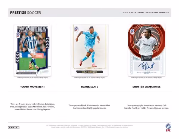 2025/26 Panini Prestige EFL Football Mega Box view 3