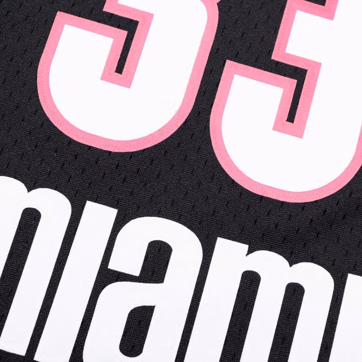Alonzo Mourning #33 Miami Heat 2005-06 Mitchell & Ness Swingman NBA Jersey Alternate Black view 4
