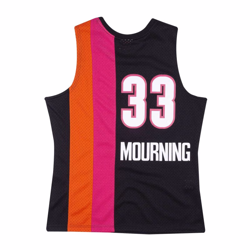 Alonzo Mourning #33 Miami Heat 2005-06 Mitchell & Ness Swingman NBA Jersey Alternate Black view 2