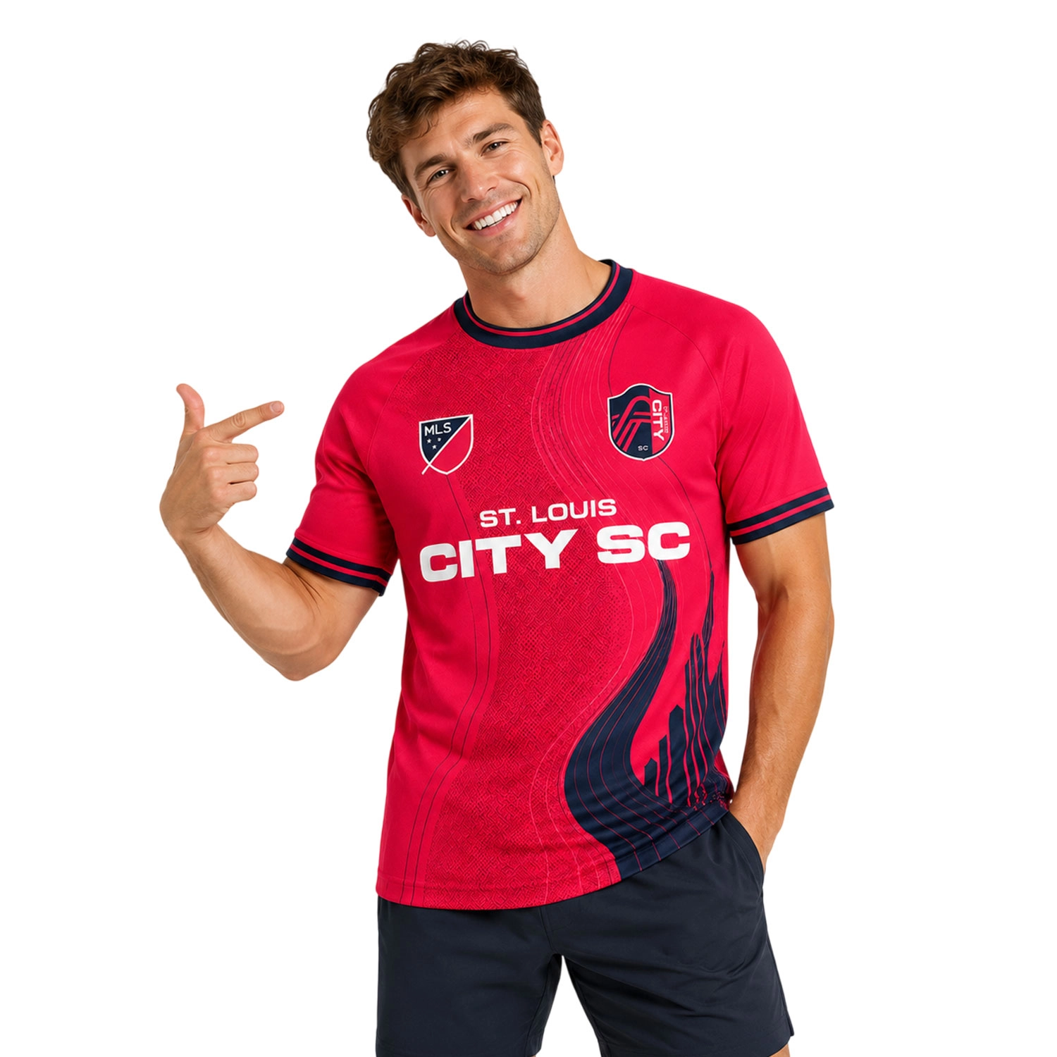 STL City Jersey Custom – Dynamic River Wave Design