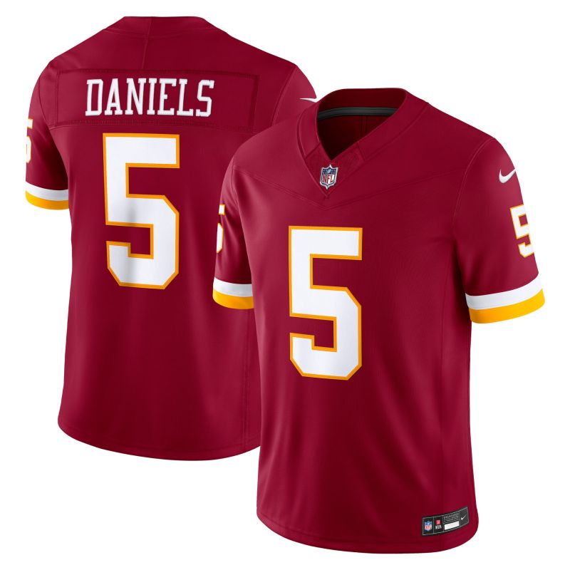 Jayden Daniels #5 Washington Commanders 2026 Stitched Limited NFL Jersey Burgundy view 1