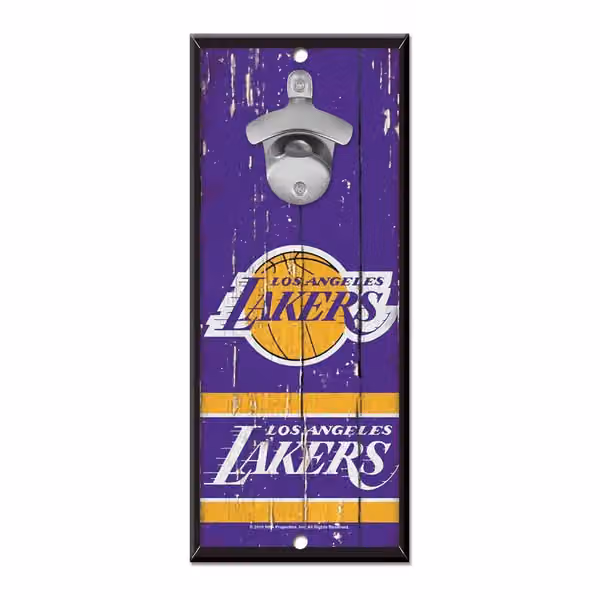 Los Angeles Lakers NBA Bottle Opener Sign view 1