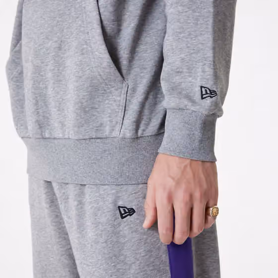 Los Angeles Lakers New Era Color Block NBA Hoodie Gray view 5