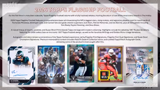 2026 Topps Football Flagship NFL Blaster Box view 3