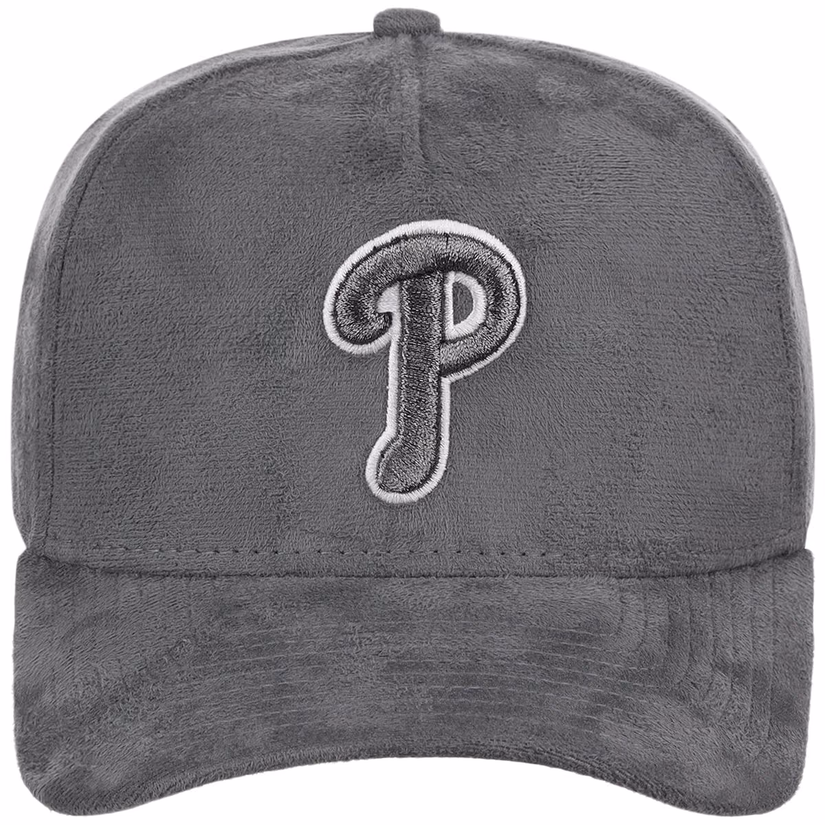 Philadelphia Phillies MLB Gray x Suede FASHION CORE New Era 9FORTY A-Frame detail view