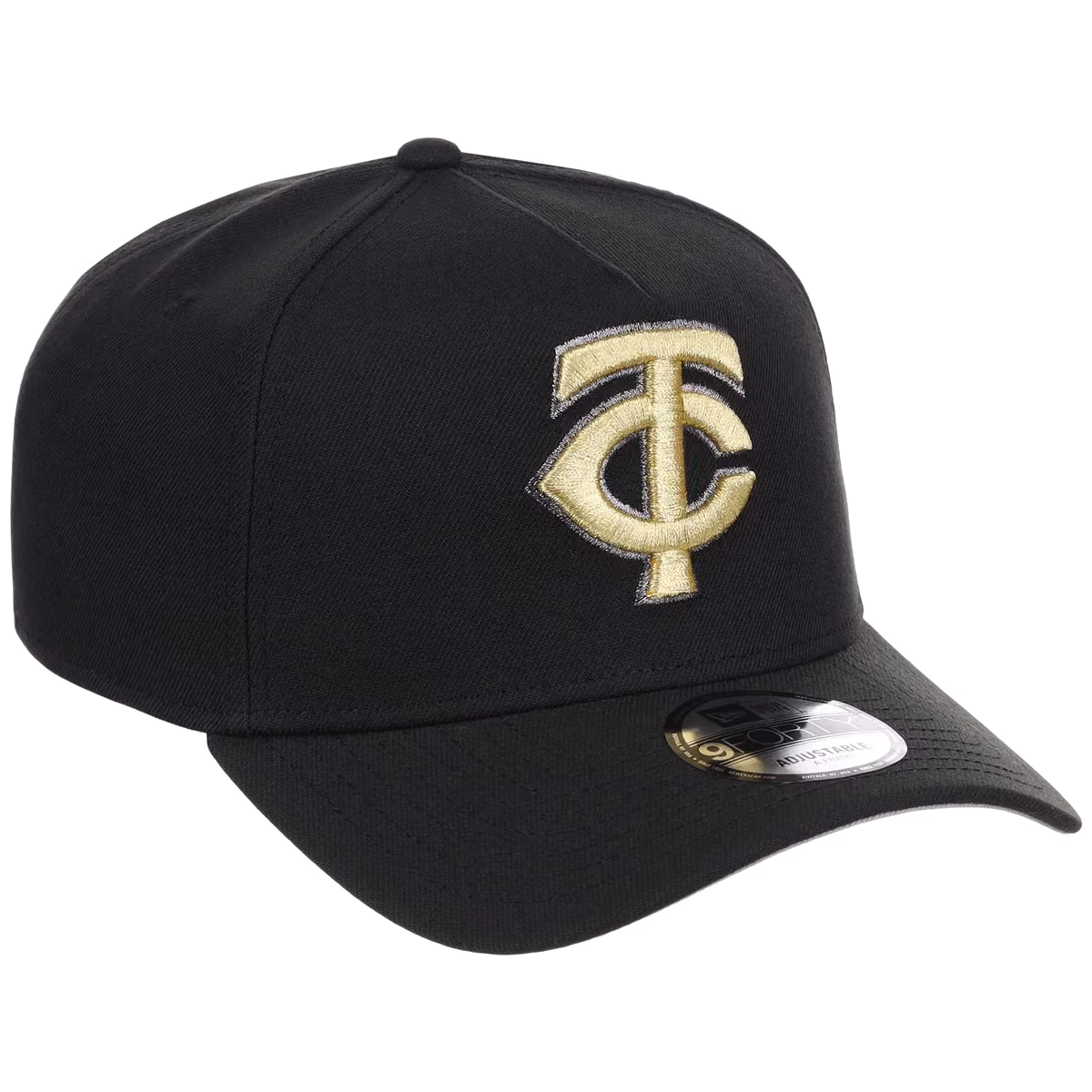 Minnesota Twins MLB Black x Gold FASHION CORE New Era 9FORTY A-Frame front view