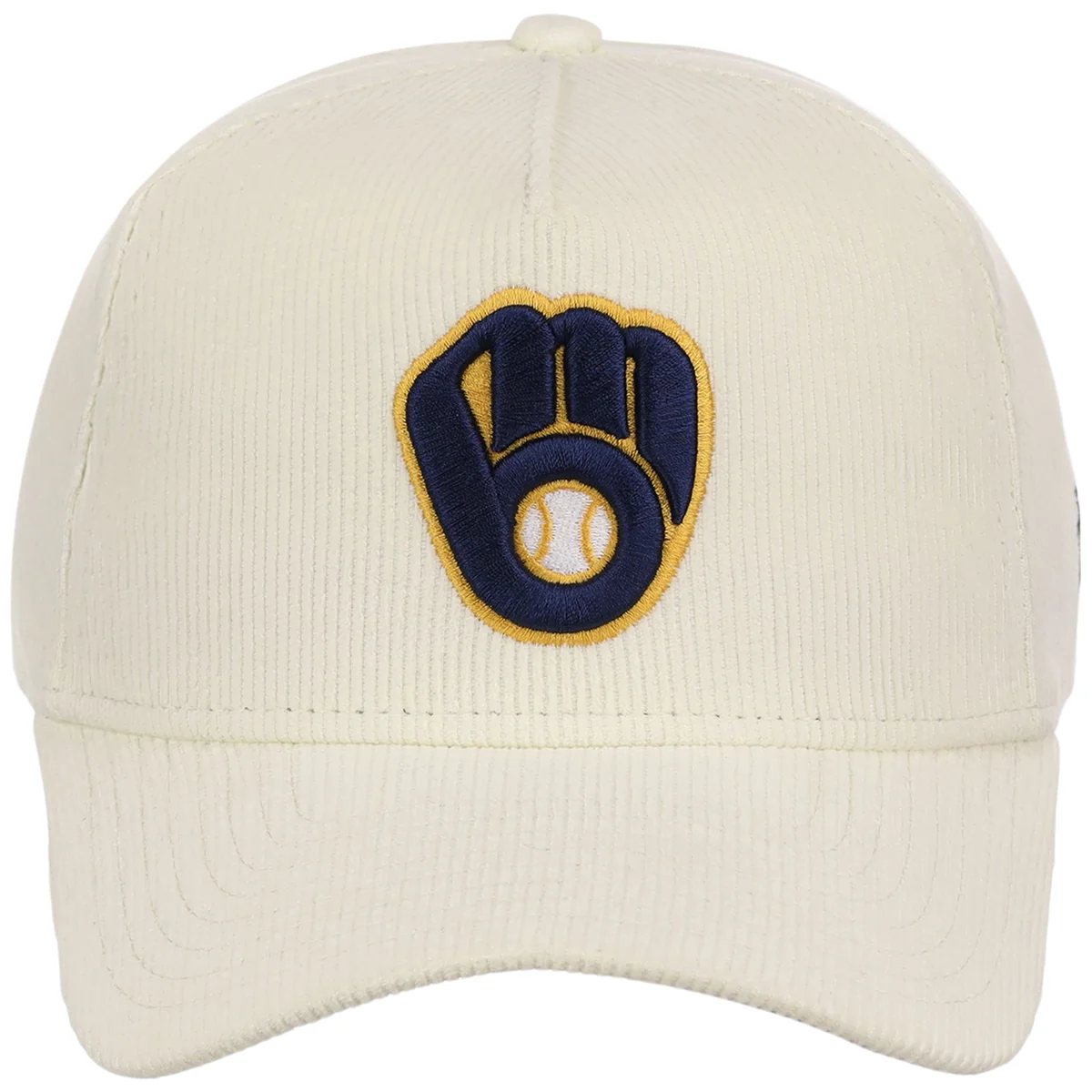 Milwaukee Brewers MLB Chrome Cord FASHION CORE New Era 9FORTY A-Frame detail view