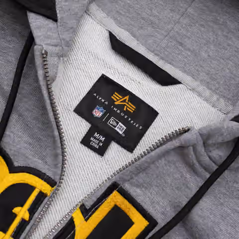 Pittsburgh Steelers Alpha Industries MA-1 NFL Full-Zip Fleece Jacket view 5