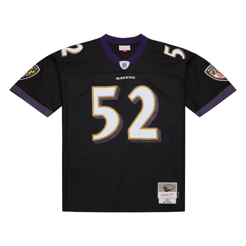 Ray Lewis #52 Baltimore Ravens Legacy Throwback NFL Jersey Black view 1