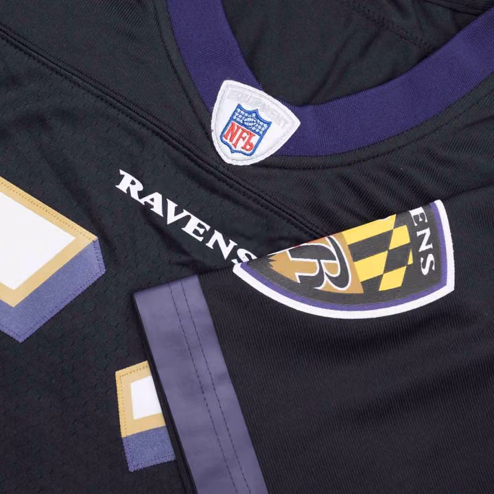 Ray Lewis #52 Baltimore Ravens Legacy Throwback NFL Jersey Black view 4