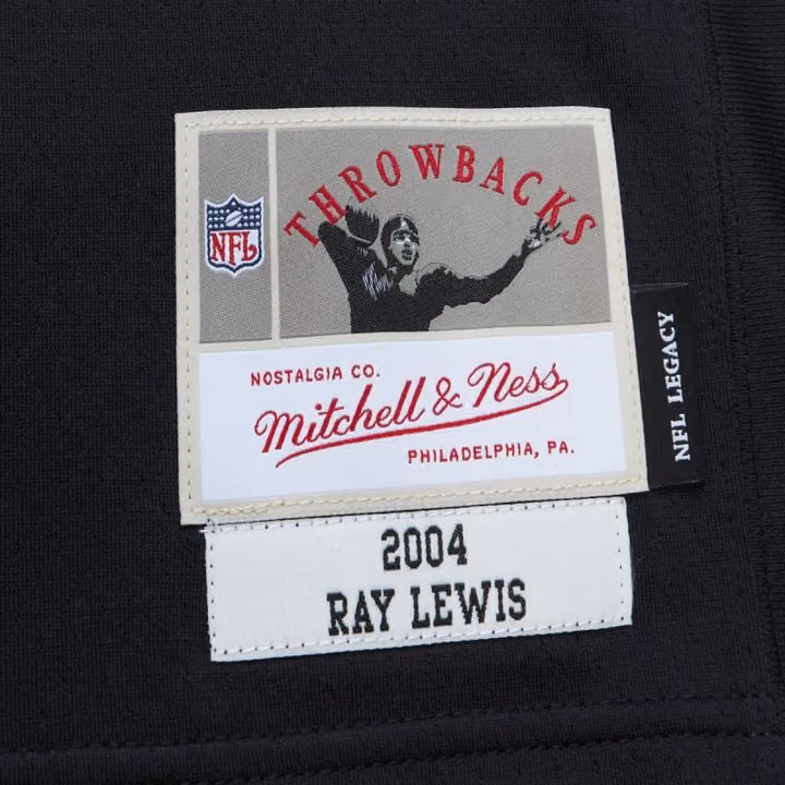 Ray Lewis #52 Baltimore Ravens Legacy Throwback NFL Jersey Black view 3
