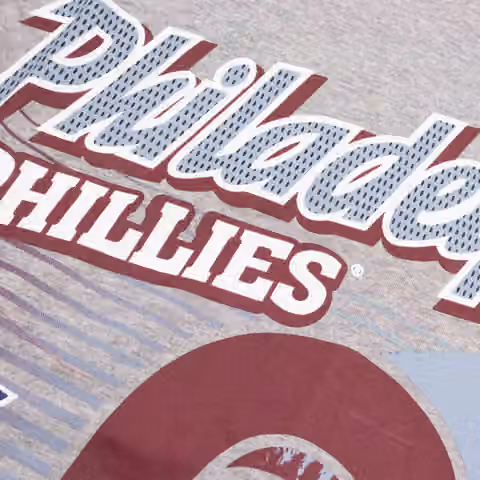 Philadelphia Phillies Sport Classics Oversized MLB T-Shirt Gray view 3