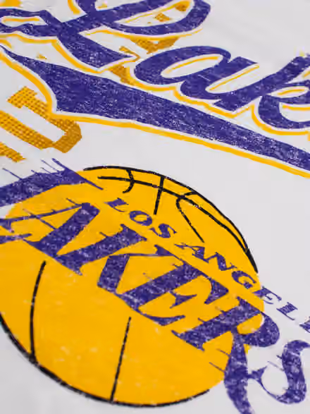 Los Angeles Lakers Division Oversized NBA T-Shirt White view 3