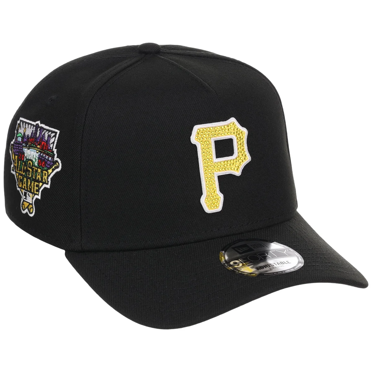 Pittsburgh Pirates MLB Diamond Bling New Era 9FORTY A-Frame front view