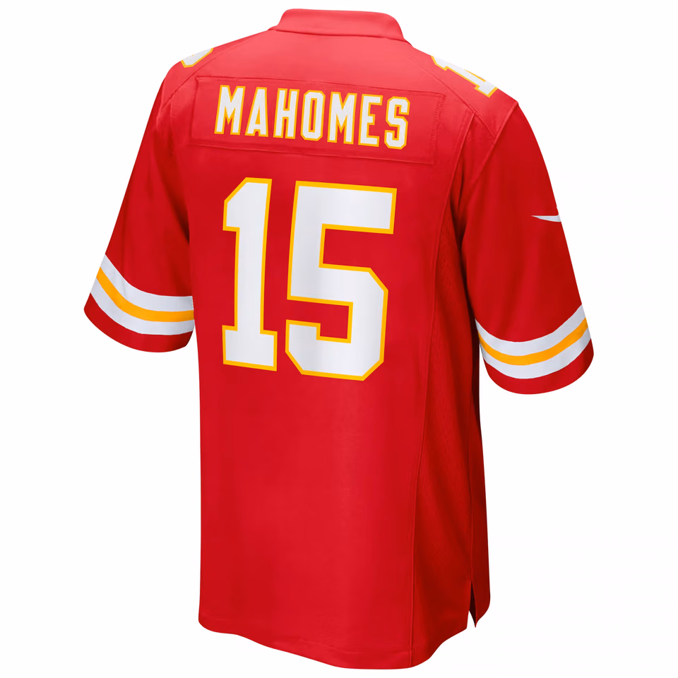 Patrick Mahomes #15 Kansas City Chiefs Nike Game Football NFL Jersey Red view 3