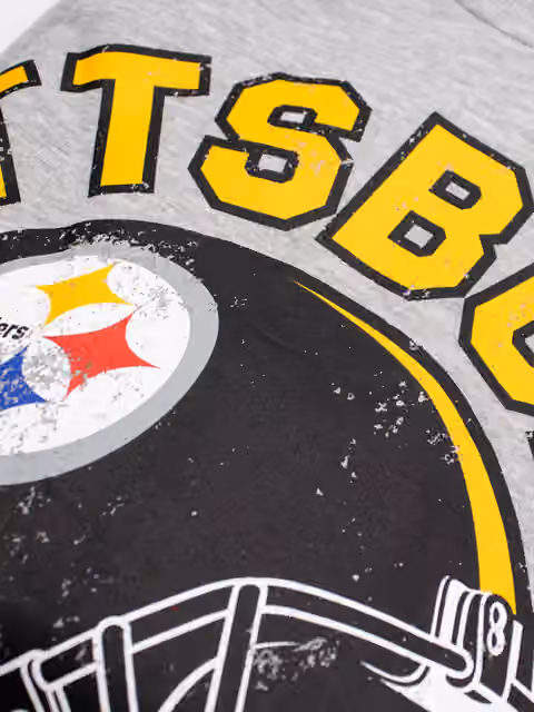 Pittsburgh Steelers NFL Training Golf Cart Crew Neck Sweater Gray view 3