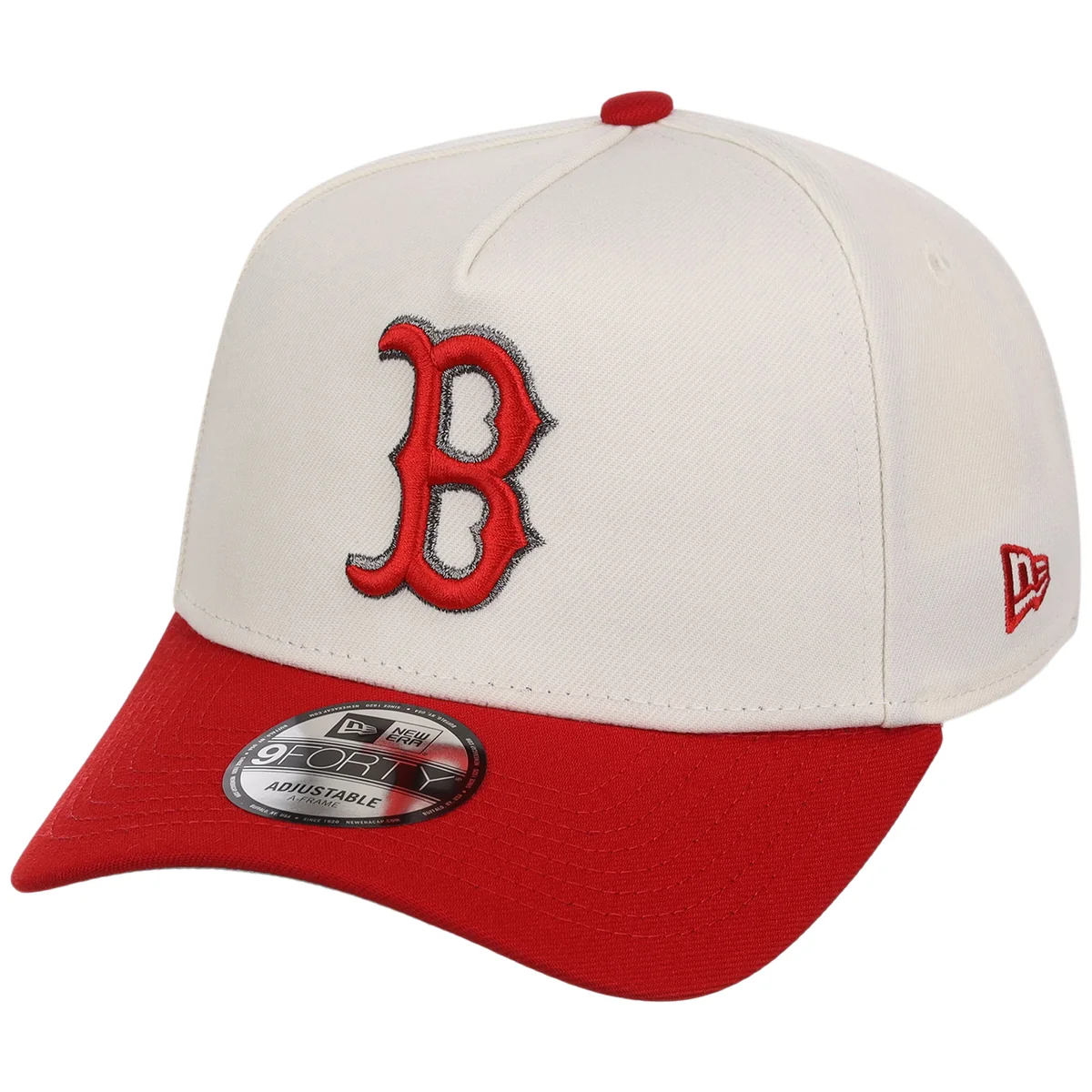 Boston Red Sox MLB Chrome x Red FASHION CORE New Era 9FORTY A-Frame detail view
