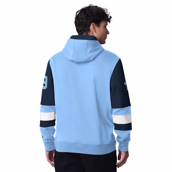 North Carolina Tar Heels Starter End Zone NCAA Hoodie Blue view 2