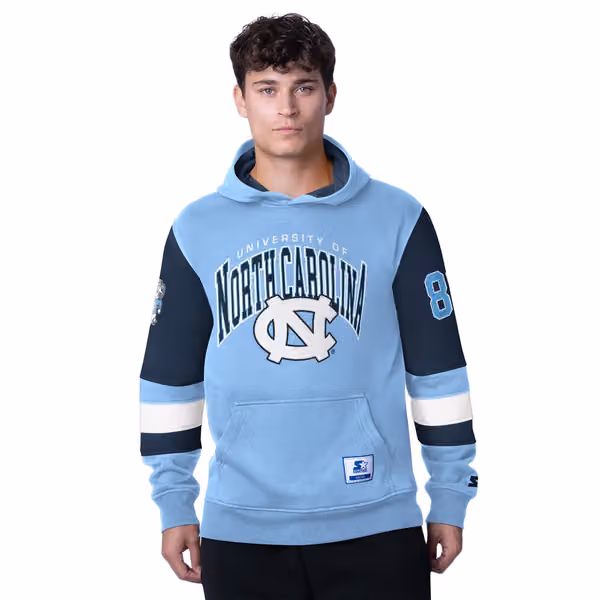 North Carolina Tar Heels Starter End Zone NCAA Hoodie Blue view 1