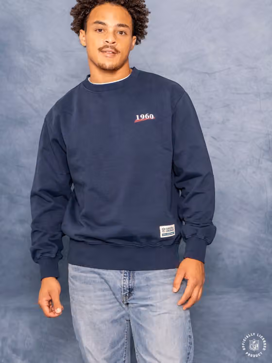 Buffalo Bills L&L '96 Classics NFL Crew Sweater Navy view 5