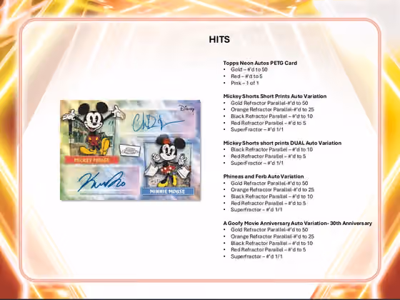 2026 topps Disney NEON Blaster Box view 7