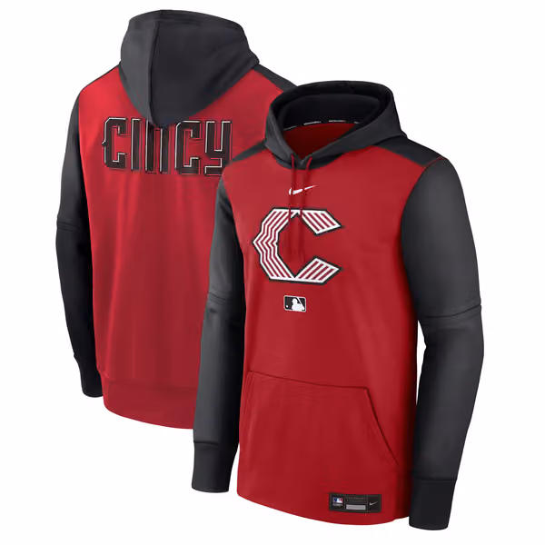 Cincinnati Reds City Connect 2026 MLB Authentic Therma Hoodie Red view 1