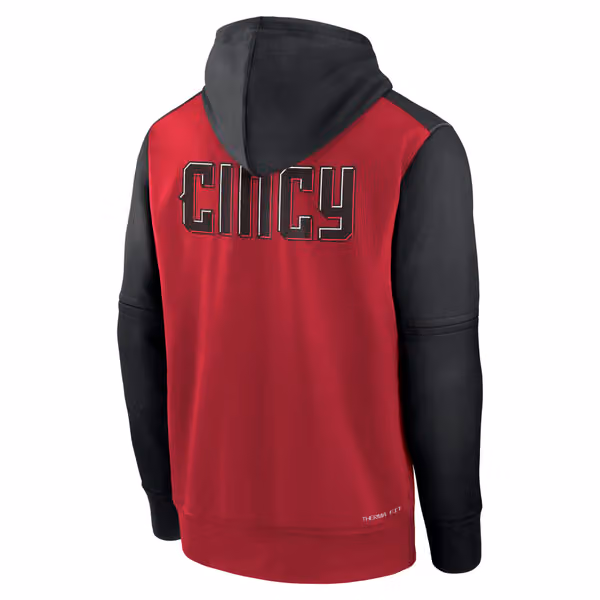 Cincinnati Reds City Connect 2026 MLB Authentic Therma Hoodie Red view 3