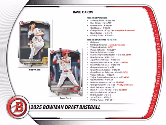 2025 Bowman Draft Baseball MLB Hobby Pack view 3