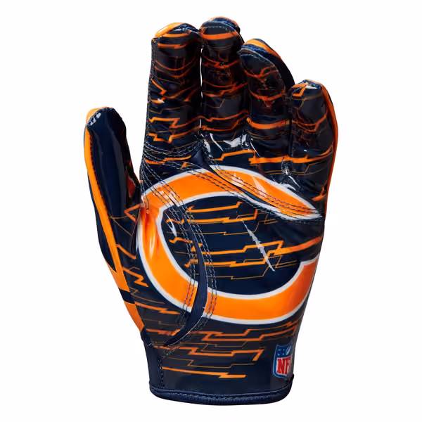 Chicago Bears Wilson Stretch-Fit NFL Receivers Gloves view 3
