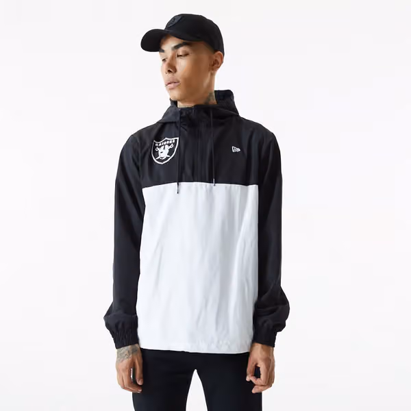Las Vegas Raiders New Era 2021 Color Block NFL Windbreaker Jacket view 1