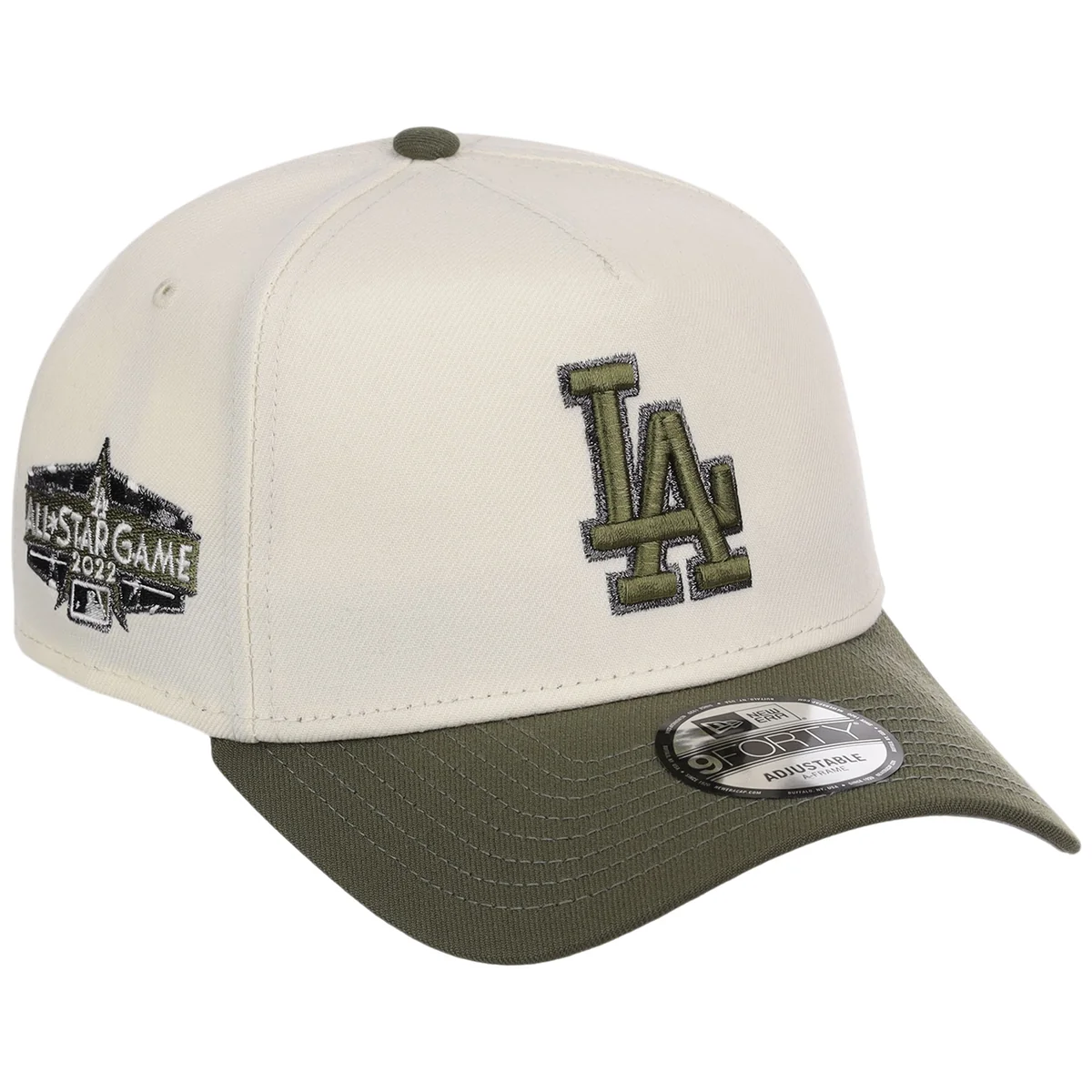 Los Angeles Dodgers MLB Chrome Olive New Era 9FORTY front view