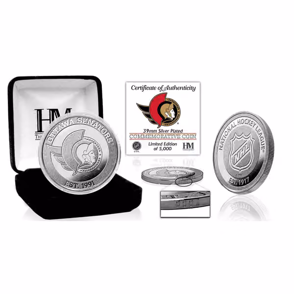 Ottawa Senators NHL Team Silver Mint Coin view 1