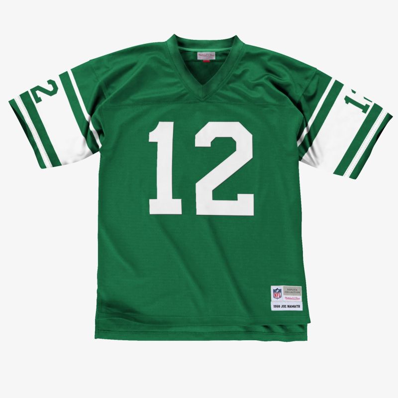 Joe Namath #12 New York Jets Mitchell & Ness Thowback NFL Jersey Green view 2