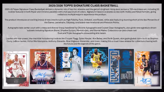 2025/26 Topps Signature Class Basketball NBA Mega Box view 2
