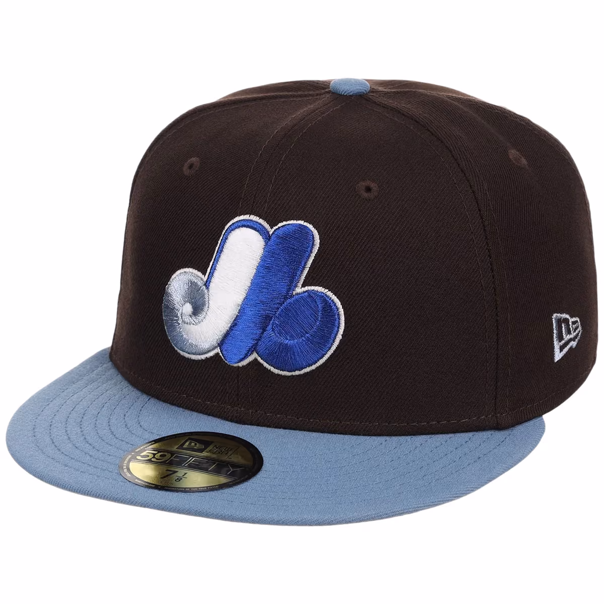 Montreal Expos MLB Driftwood Fade New Era 59FIFTY detail view