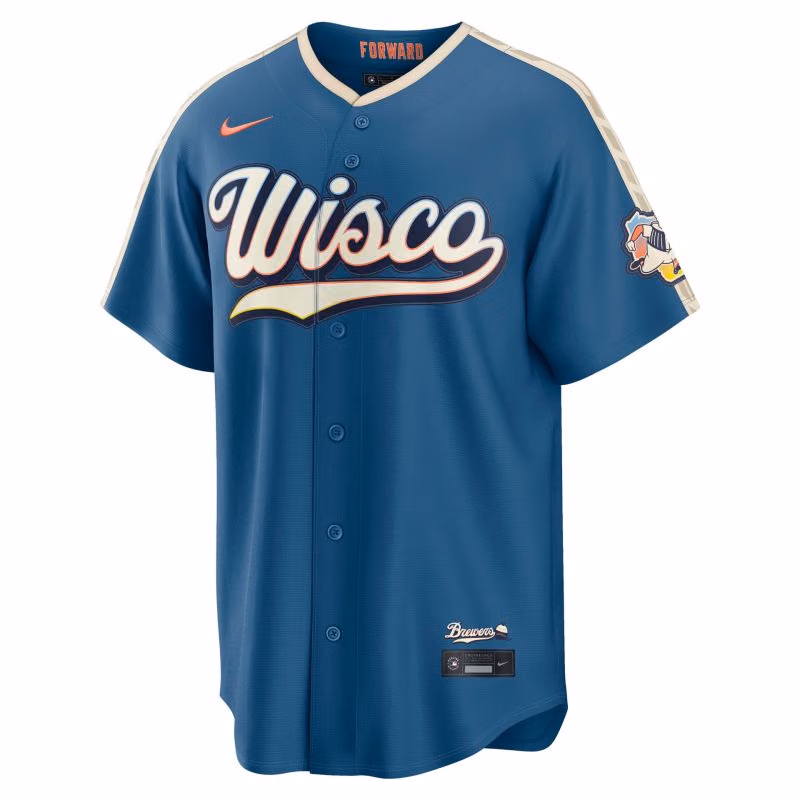 Milwaukee Brewers 2026 City Connect Stadium MLB Jersey Blue view 1