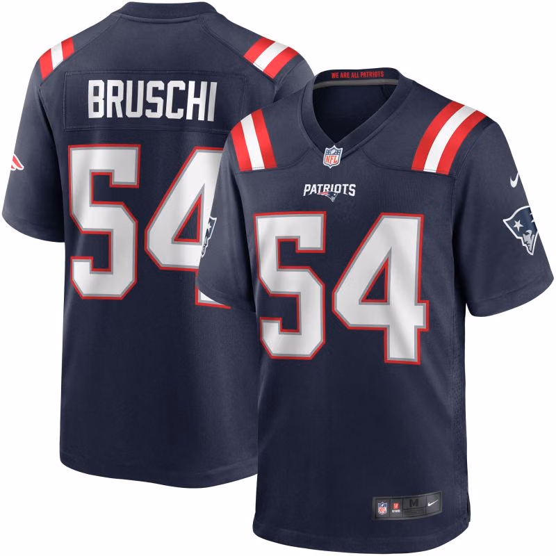 Tedy Bruschi #54 New England Patriots Nike Game NFL Jersey Navy view 1