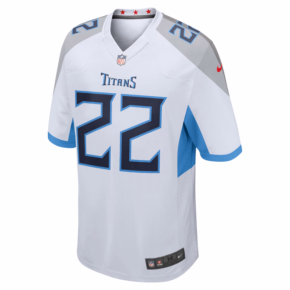 Derrick Henry #22 Tennessee Titans Nike Game NFL Football Jersey White view 2