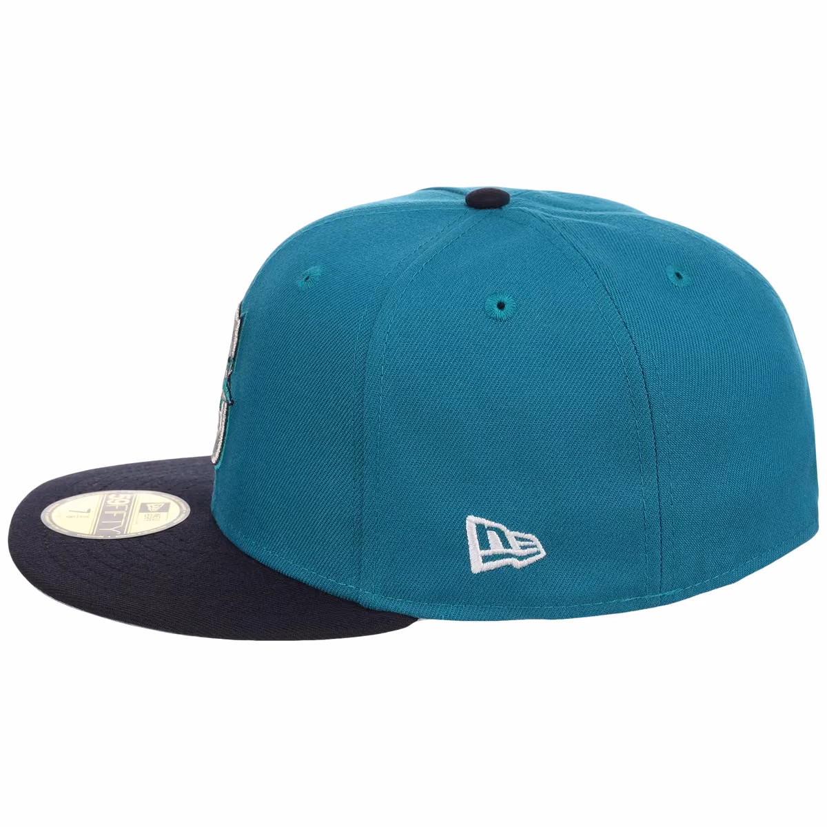 Seattle Mariners MLB Cooperstown Authentic Collection New Era 59FIFTY (Teal/Navy) detail view