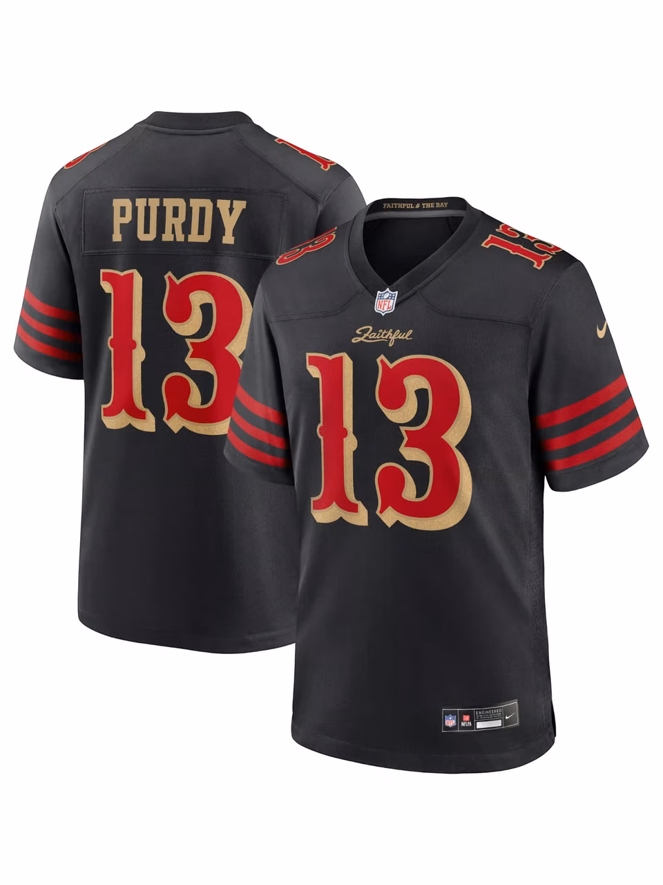 Brock Purdy #13 San Francisco 49ers Rivalries Game NFL Jersey Black view 1