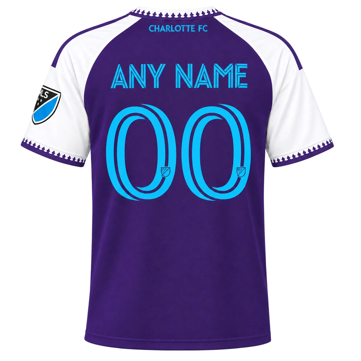 Charlotte FC Purple Jersey Custom Player Bold Style