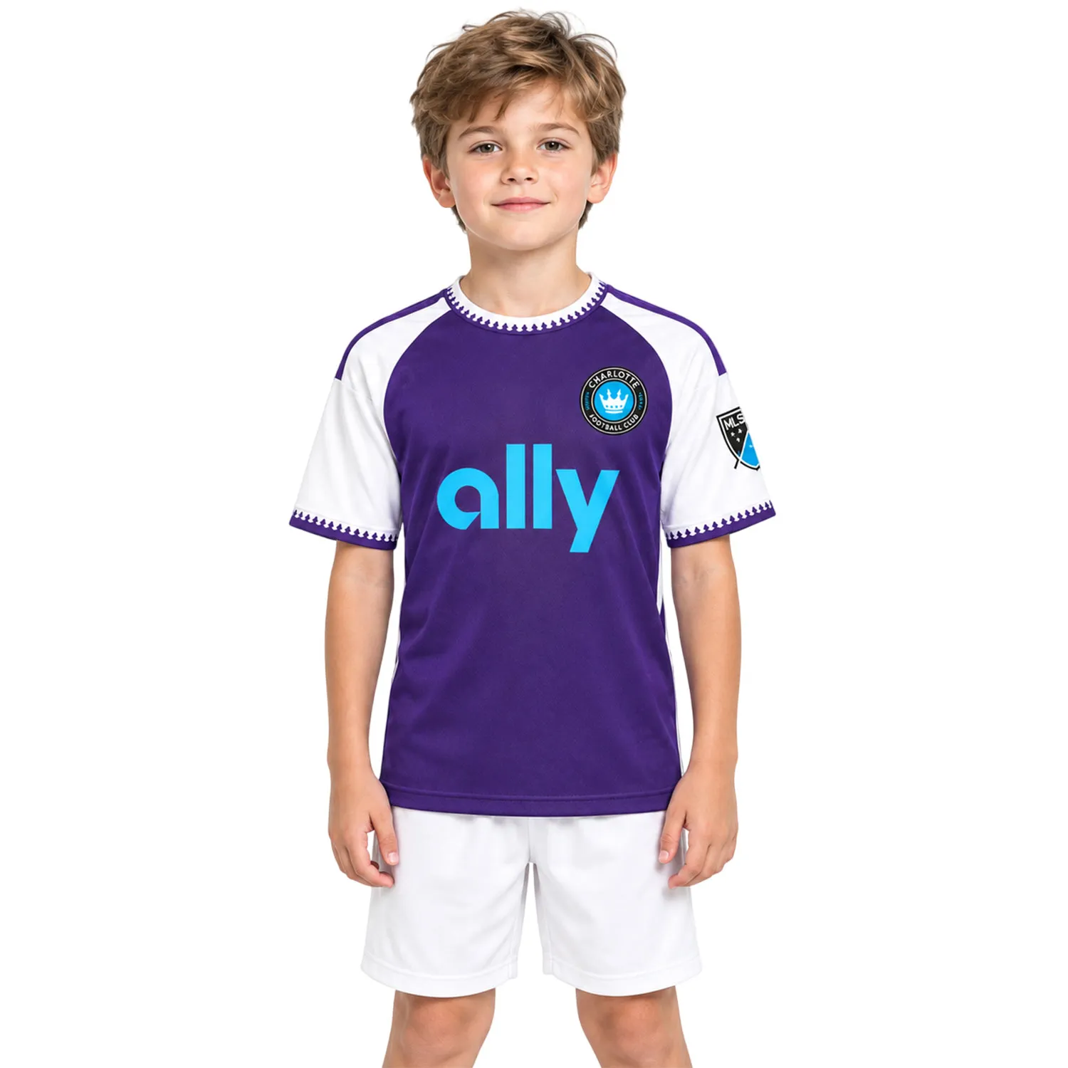 Charlotte FC Purple Jersey Custom Player Bold Style