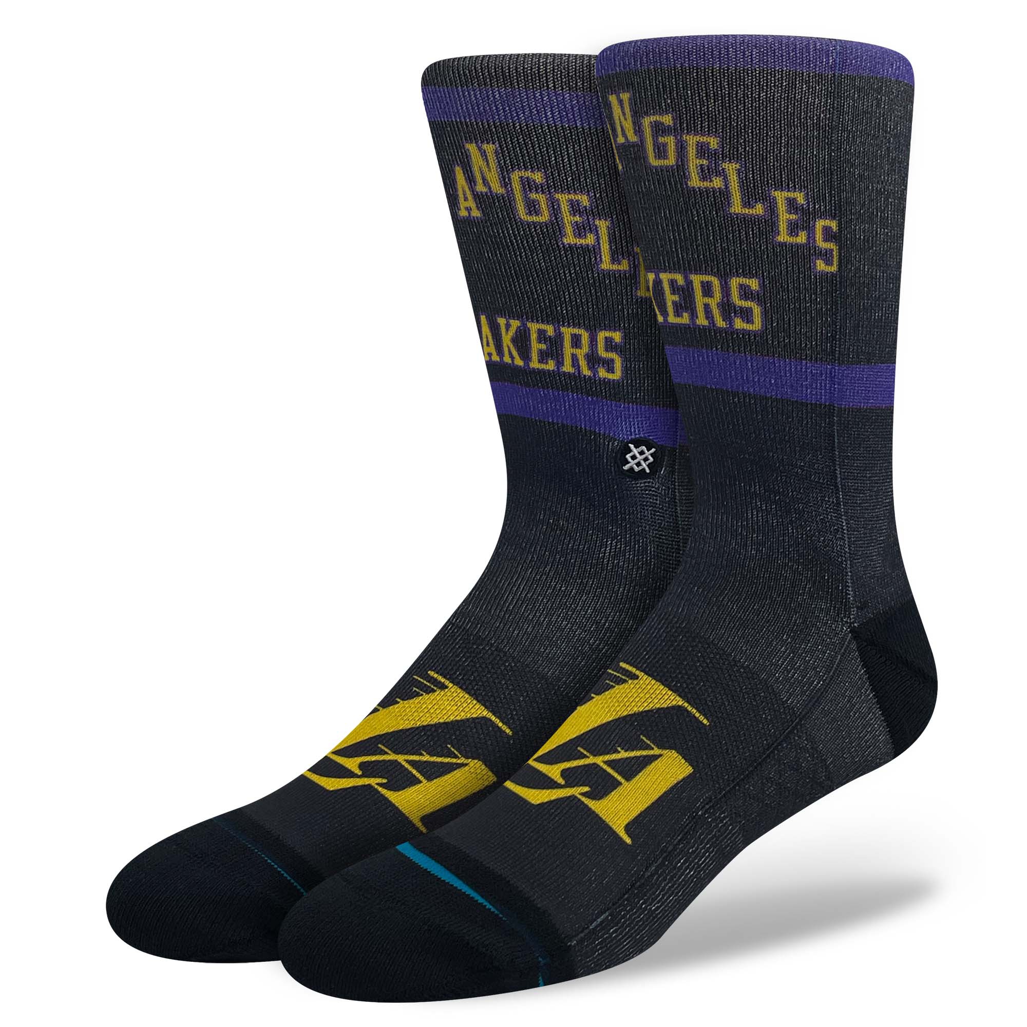 Los Angeles Lakers 2023/24 NBA City Edition Stance Crew Socks view 1