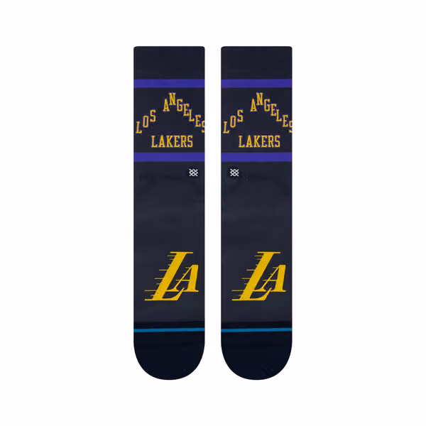 Los Angeles Lakers 2023/24 NBA City Edition Stance Crew Socks view 2