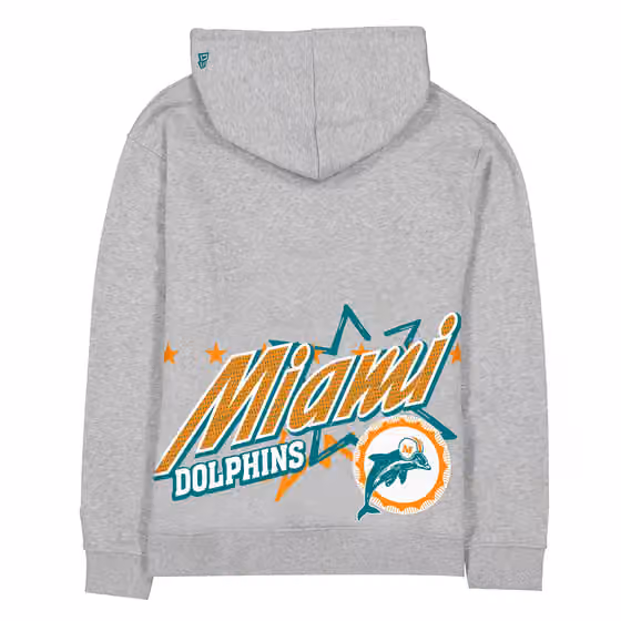 Miami Dolphins Sport Classics Oversized NFL Hoodie Gray view 2