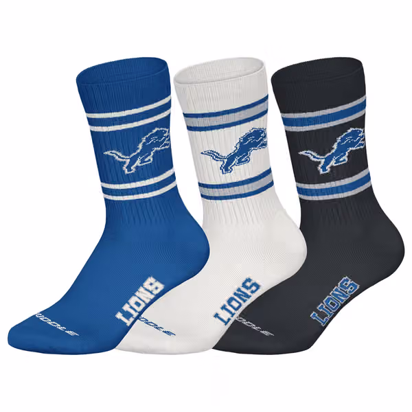 Detroit Lions Team Set NFL Crew Socks (3-Pack) view 1