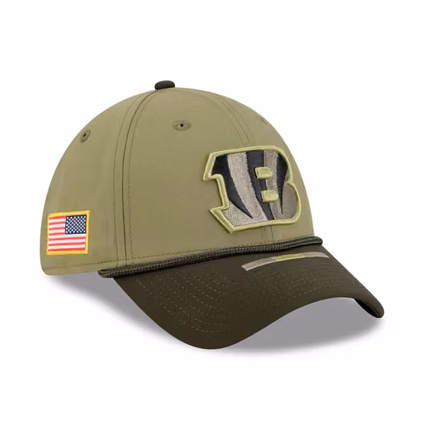 Cincinnati Bengals 2025 NFL Salute to Service 39THIRTY Flex Cap Olive product photo