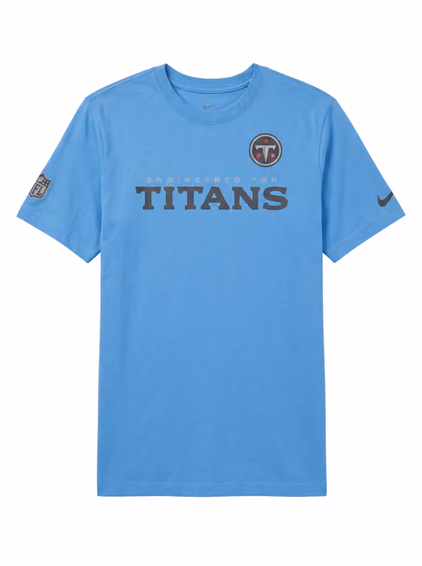 Tennessee Titans 2026 NFL Sideline Team Issue Dri-Fit T-Shirt Blue view 1