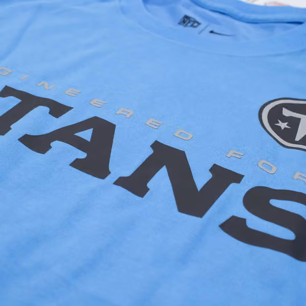Tennessee Titans 2026 NFL Sideline Team Issue Dri-Fit T-Shirt Blue view 3