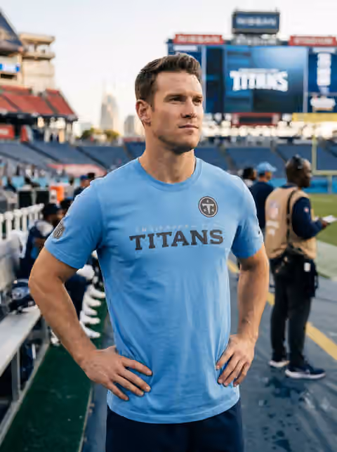 Tennessee Titans 2026 NFL Sideline Team Issue Dri-Fit T-Shirt Blue view 6